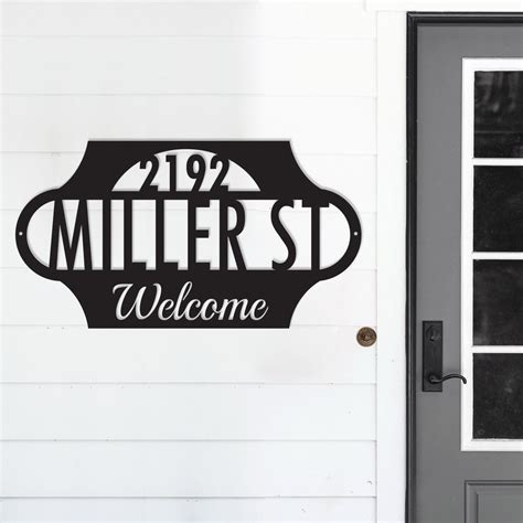 metal house address signs canada|metal address signs for outside.